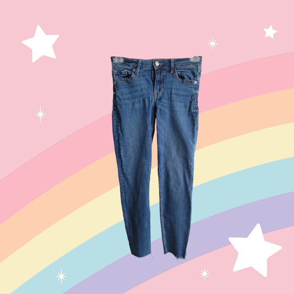 Old Navy Jeans Size 4 Blue Rockstar Super Skinny Mid Rise 5 Pocket Stretch Comfy - Picture 8 of 11